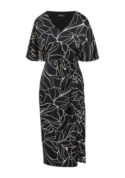 s.Oliver Midikleid Kleid Satinkleid in Wickeloptik günstig online kaufen
