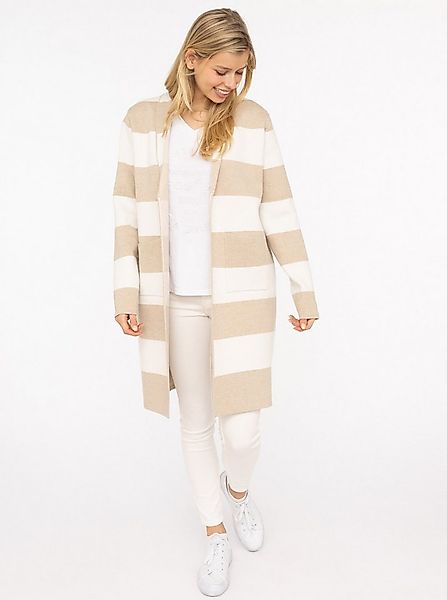 Zwillingsherz Strickjacke Schalkragen, Langarm, Taschen, knielang, Bockstre günstig online kaufen