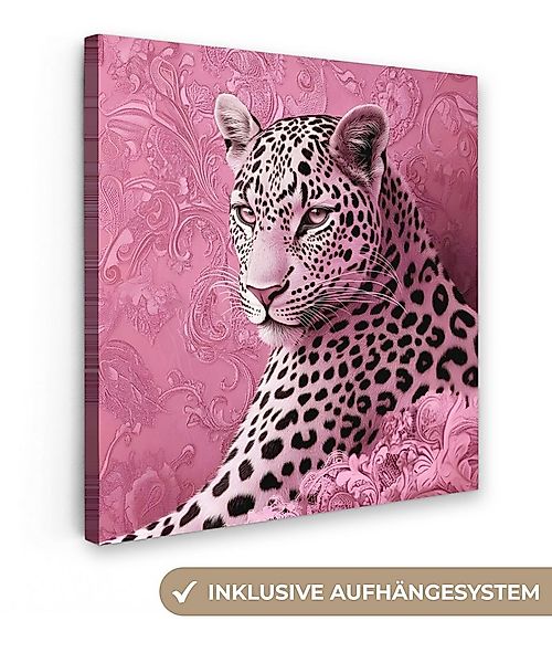 OneMillionCanvasses® Leinwandbild Panther - Deluxe - Rosa, Fotodruck (1 St) günstig online kaufen