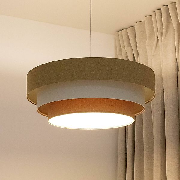 Hängeleuchte Triniti, beige/creme, Ø 60 cm, Textil günstig online kaufen