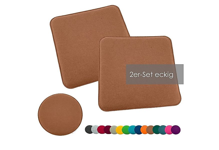 heimtexland Sitzkissen Filz Sitzauflage Stuhlkissen Bankkissen abwaschbar, günstig online kaufen