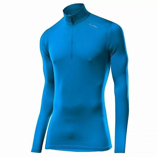 Löffler Rollkragenpullover Herren Basic Thermo-Velours Langarmshirt blau günstig online kaufen