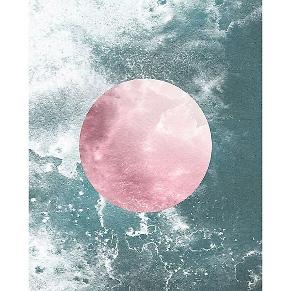 Komar Wandbild Solum Aqua Abstrakt B/L: ca. 40x50 cm günstig online kaufen