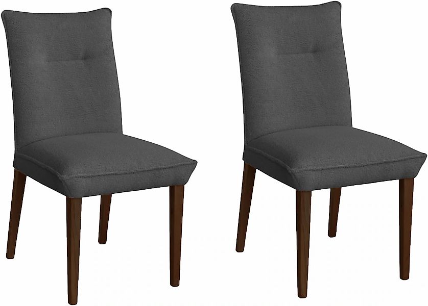 Home affaire 4-Fußstuhl "Atena" (Set) 2 Stk. Luxus-Microfaser Teddyoptik Ge günstig online kaufen