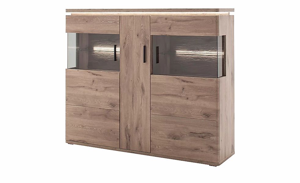 uno Highboard  Kataros ¦ holzfarben ¦ Maße (cm): B: 150 H: 124 T: 38.0 Komm günstig online kaufen
