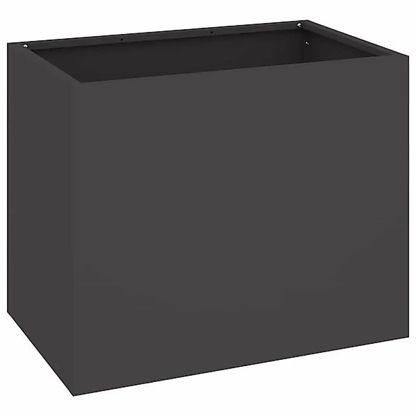 vidaXL Garten-Pflanzgefäß Schwarz 50 x 32 x 40 cm Kaltgewalzter Stahl 87635 günstig online kaufen