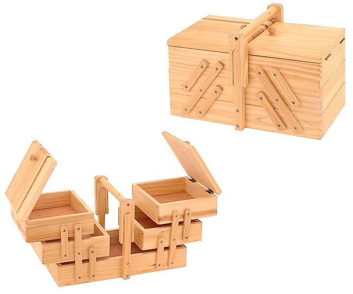 Spetebo Nähkästchen Holz Nähkästchen klappbar - günstig online kaufen