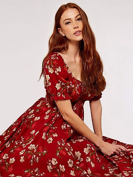 Apricot Maxikleid Blossom Bunch Bardot Maxi günstig online kaufen