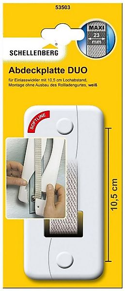 SCHELLENBERG Gurtwickler-Abdeckplatte Duo Maxi, 10,5 cm Lochabstand, langle günstig online kaufen
