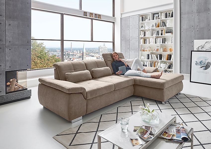 Die PlanBar Ecksofa »MP-IN16037 L-Form mit Kaltschaum-Polsterung« mit Sitzt günstig online kaufen
