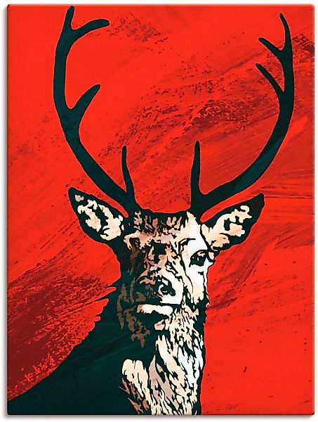 Artland Wandbild »Hirsch«, Wildtiere, (1 St.), als Leinwandbild, Poster in günstig online kaufen