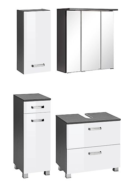 welltime Badmöbel-Set »Ravenna« 4 Stk. tlg. Hängeschrank, Unterschrank, Spi günstig online kaufen