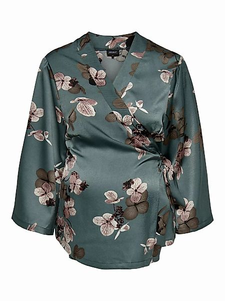 ONLY Kimono Oberteil Mit 3/4-ärmeln Damen Grün günstig online kaufen
