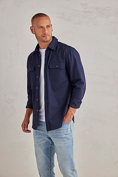 John Devin Langarmhemd Overshirt aus reiner günstig online kaufen
