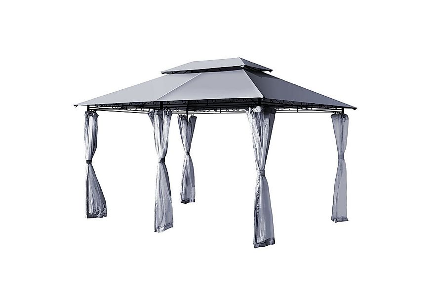 COSTWAY Pavillon 3 x 4m, mit abnehmbaren 4 Seitenwänden günstig online kaufen