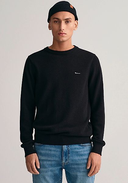 Gant Rundhalspullover COTTON PIQUE C-NECK mit günstig online kaufen