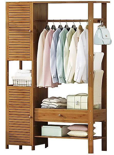 WAOHO Kleiderständer Kleiderschrank, Kleiderständer mit Schrank und Schubla günstig online kaufen