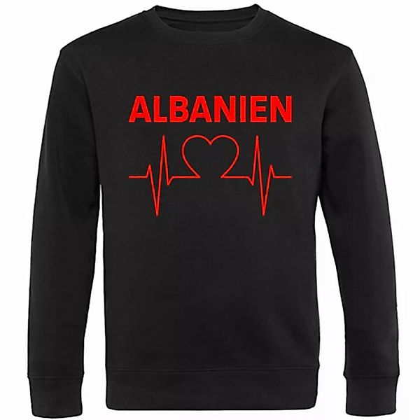 multifanshop Sweatshirt Albanien - Herzschlag - Pullover günstig online kaufen