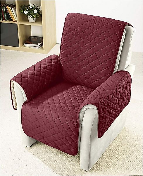 TRI International Sesselschoner Wende-Sesselschoner bordeaux Sesselüberwurf günstig online kaufen