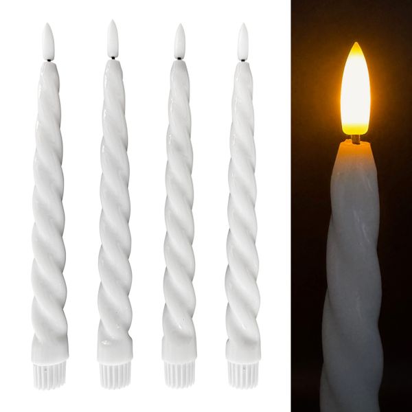 Online-Fuchs LED-Kerze 4 Stabkerzen gedreht aus günstig online kaufen
