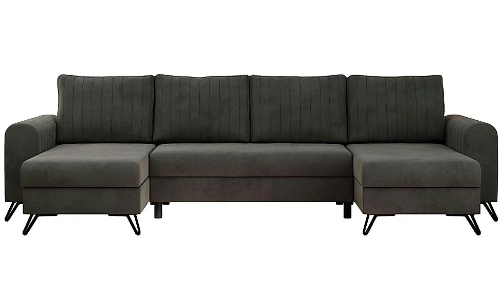 Wohnlandschaft Dunkelgrau   ¦ grau ¦ Maße (cm): B: 312 H: 90 Polstermöbel > günstig online kaufen