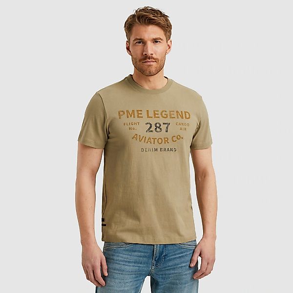 PME LEGEND T-Shirt "Short sleeve r-neck open end jersey", mit Logo-Print günstig online kaufen