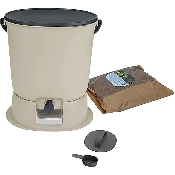 Skaza Biomülleimer Bokashi Essential Starterset Cremeweiß günstig online kaufen