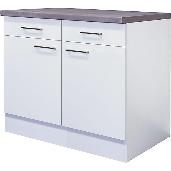 Flex-Well Exclusiv Küchen-Unterschrank Joelina 80 cm Weiß günstig online kaufen