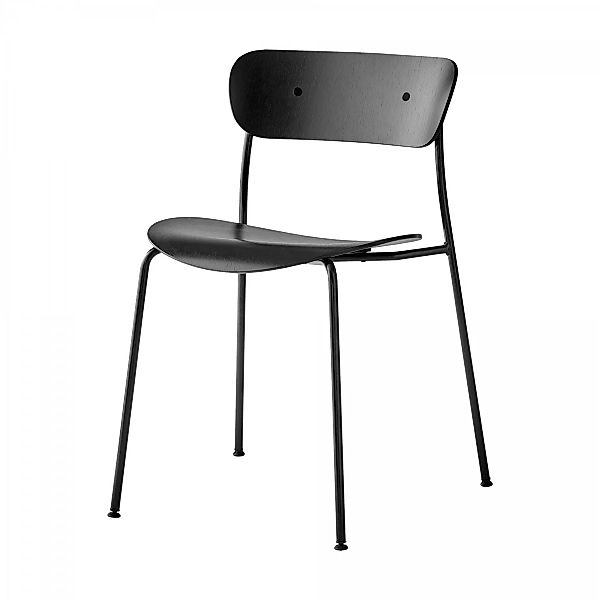 &Tradition - Pavilion AV1 Stuhl - schwarz/Eiche schwarz lackiert/BxHxT 52,5 günstig online kaufen
