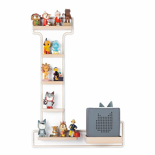 Boarti Wandregal "Holz Regal Buchstabe L für Toniebox Tonies Figuren" 1 Stk günstig online kaufen