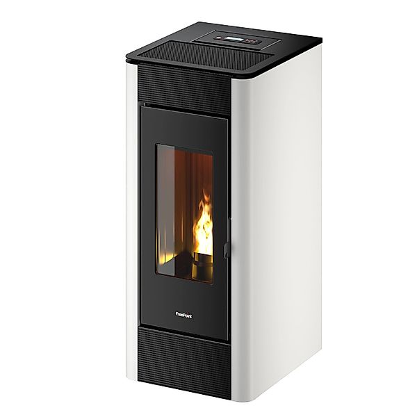 Freepoint Pelletofen Indaco 11 FreePoint Pelletofen INDA Stahl Weiß 10,5 kW günstig online kaufen