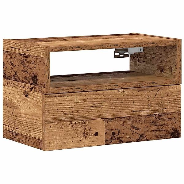vidaXL Nachttisch Wand-Nachttisch Altholz-Optik 45x26x28,5 cm günstig online kaufen
