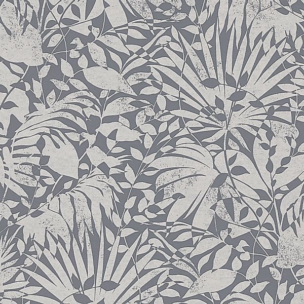 PROFHOME 388314-GU Luxus Tapete Floral Metallic Effekt Grau Silber 0,53 m x günstig online kaufen