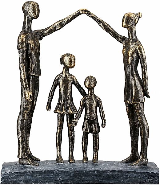 Casablanca by Gilde Dekofigur "Skulptur Familie schützende Hände bronzefarb günstig online kaufen