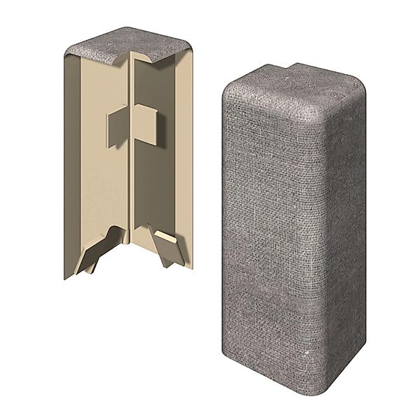 EGGER Sockelleisten-Aussenecke Stein grau, L: 1.6 cm, H: 5.9 cm, 2-St., neu günstig online kaufen