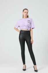 cofi1453 Leggings Damen Lederhose Leder Leggings günstig online kaufen
