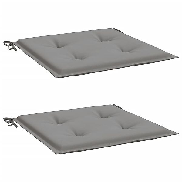vidaXL Sitzauflage Gartenstuhl-Kissen 2 Stk. Grau günstig online kaufen