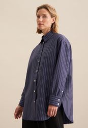 seidensticker Longbluse "Schwarze Rose" Langarm Kragen Streifen günstig online kaufen