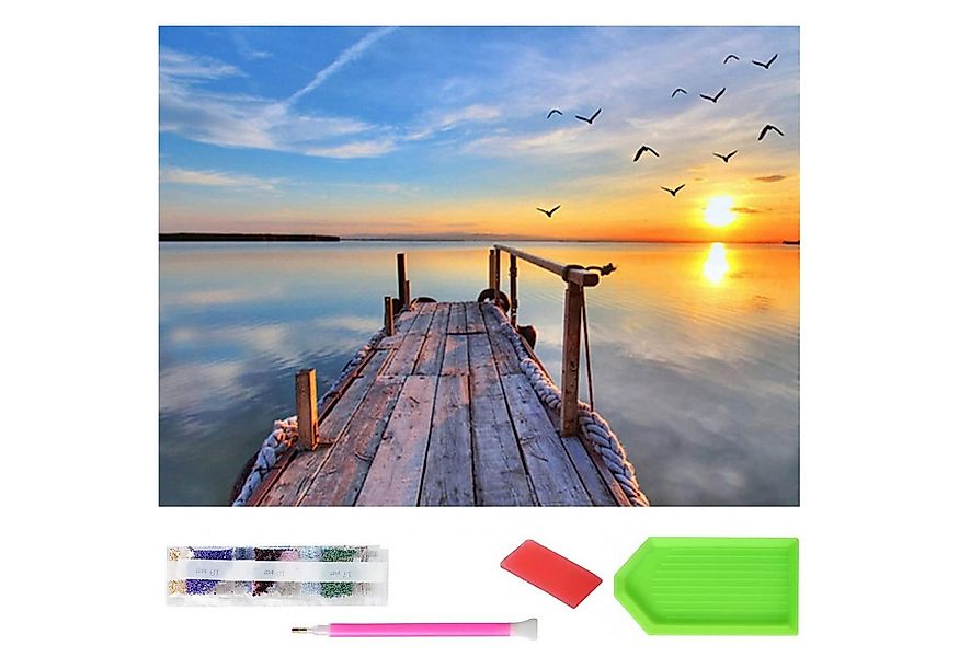 LA CUTE Malen nach Zahlen XXXL 5d Diamond Painting Sonnenuntergang Malen na günstig online kaufen