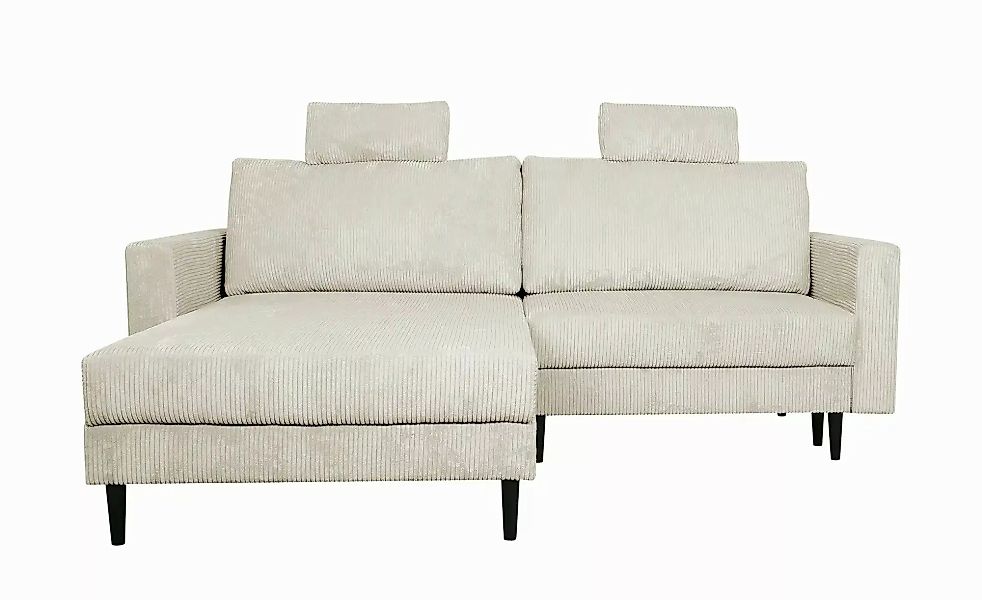 uno Ecksofa trendiger Cordstoff Livorno ¦ creme ¦ Maße (cm): B: 221 H: 105 günstig online kaufen