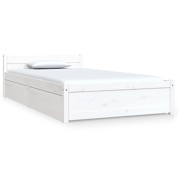 vidaXL Bett mit Schubladen Weiß 90x200 cm1155868 günstig online kaufen