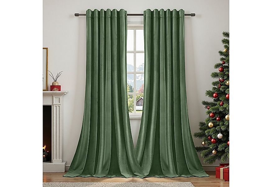 Sunicol Gardine Samtvorhang, Blickdicht Thermogardine, Kräuselband, Wärmeis günstig online kaufen