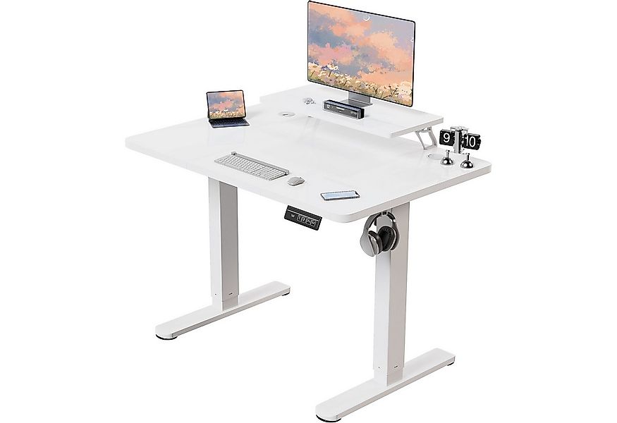 HOMALL Schreibtisch Höhenverstellbarer Schreibtisch mit Monitorständer 120/ günstig online kaufen