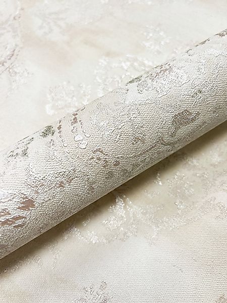Newroom Vliestapete, Beige Tapete Barock Ornament günstig online kaufen