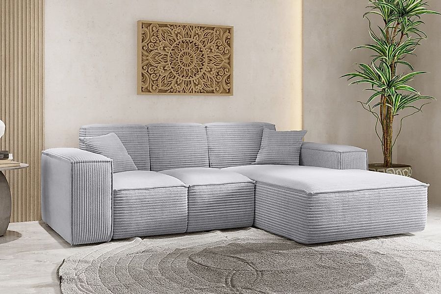 Kaiser Möbel Ecksofa Eckcouch L form, Wohnzimmer Couch SIENA stoff Poso, Sa günstig online kaufen