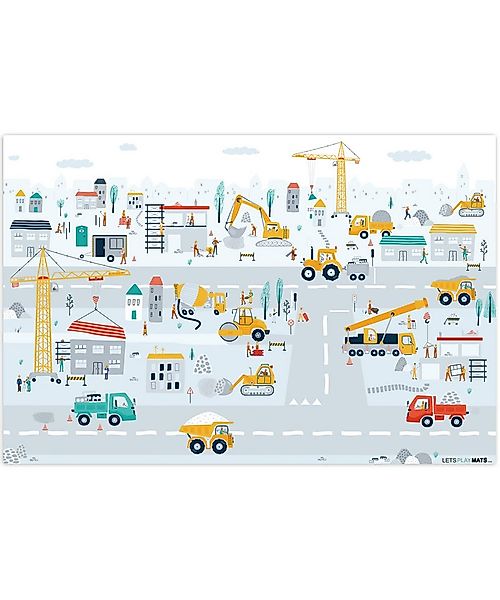 LetsPlaymats Spielmatte Baustelle - Traktor - Bagger - Auto - Design, Krabb günstig online kaufen
