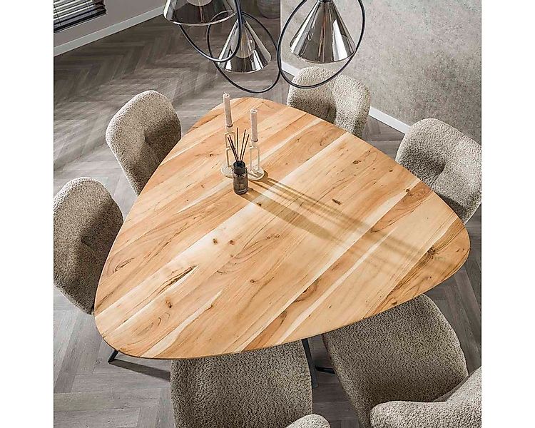 LEVEN Lifestyle Esstisch TRIANGEL Esszimmertisch dreieckige Form massiv, 13 günstig online kaufen