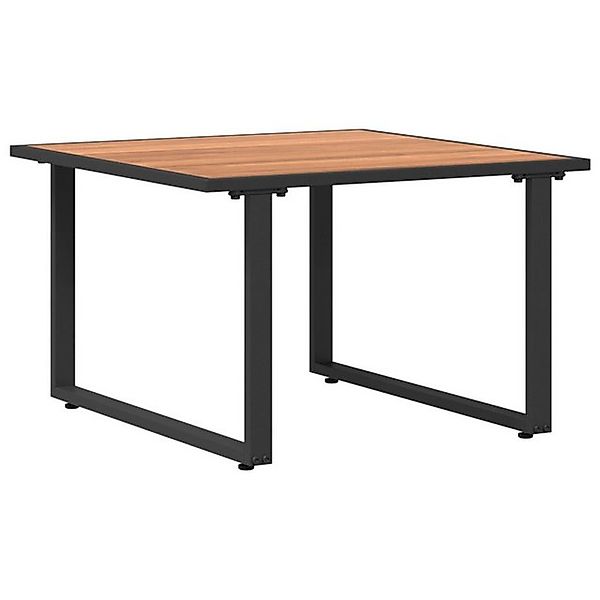 vidaXL Sofaelement Brauner Gartenkaffetisch 55x55x35 cm Holz und Stahl (1 S günstig online kaufen