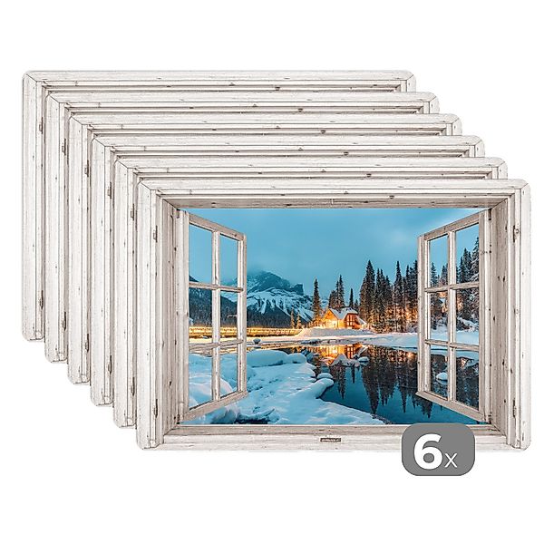 MuchoWow Platzset Durchblick - Winterlandschaft - günstig online kaufen