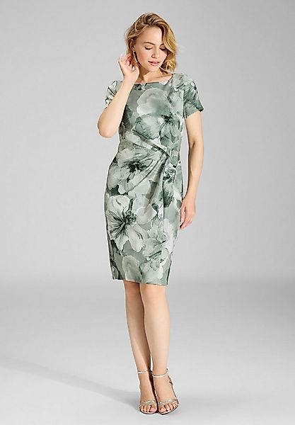 SWING Cocktailkleid - Etuikleid aus bedrucktem Scuba mit Falten Detail Figu günstig online kaufen